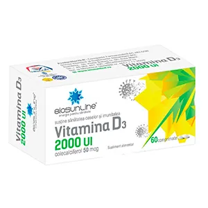 Vitamina D3 2000UI, 60 comprimate, AC Helcor Pharma