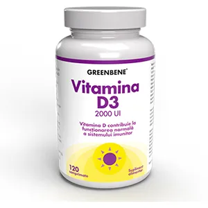Vitamina D3 2000UI Greenbene, 120 comprimate, Green Verum Solutions