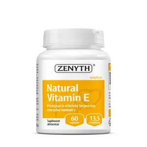 Vitamina E Naturala pentru protectie antioxidanta, 60 Capsule, Zenyth