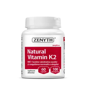 Vitamina K2 Naturala pentru oase, 60 Capsule, Zenyth