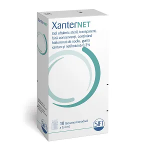 Xanternet gel oftalmic, 10 flacoane 0.4 ml, Oftapharma Romania