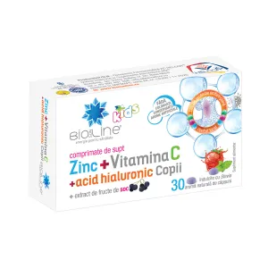 Zinc + Vitamina C Copii, 30 comprimate de supt, BioSunLine