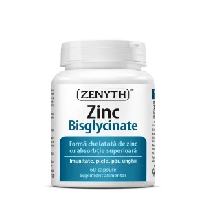 Zinc Bisglicinat pentru imunitate, 60 Capsule, Zenyth